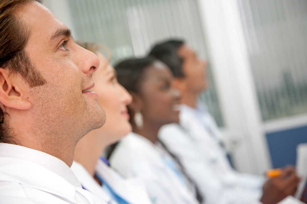 doctors in a hospital having a meeting