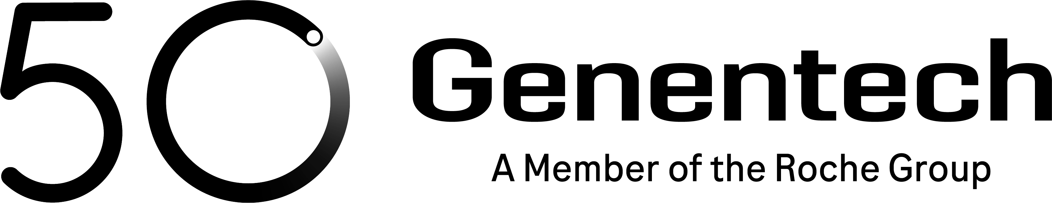 Genentech 50th anniversary logo